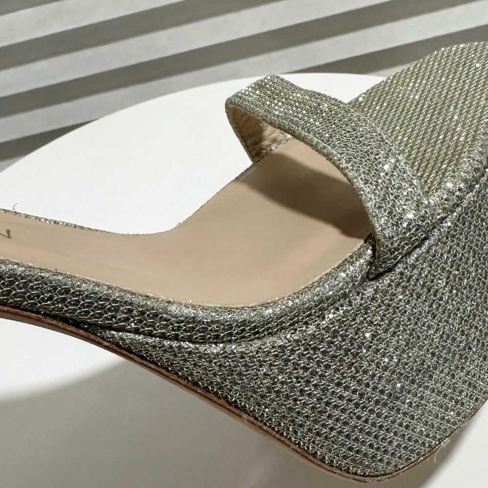 🌹STUART WEITZMAN 🌹 Nudistcurve Metallic Platform Sandals Size: 10 - Picture 8 of 13